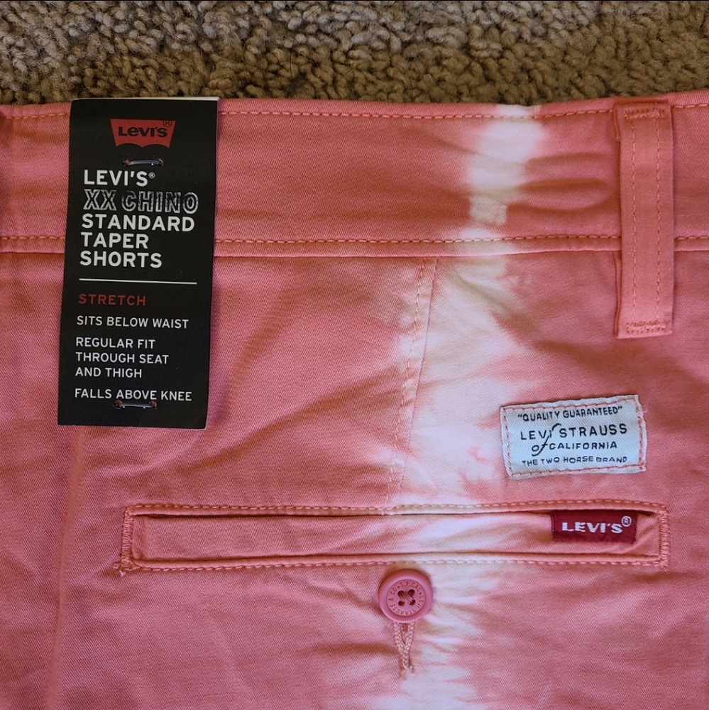 [NWT] Levi's premium XX Chino taper fit tie dye men's shorts - Picture 6 of 9